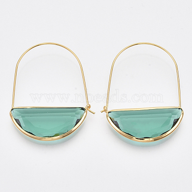 LightSeaGreen Glass Earrings
