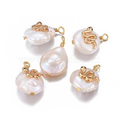 Natural Cultured Freshwater Pearl Pendants(PEAR-E013-20A)-2