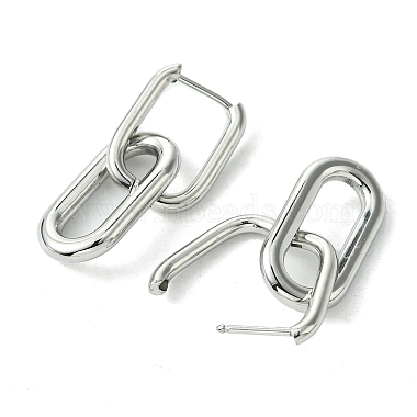 Non-Tarnish Ion Plating(IP) 304 Stainless Steel Hoop Earrings for Women(EJEW-D111-03P)-2