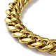 Ion Plating(IP) 304 Stainless Steel Cuban Link Chain Necklaces(NJEW-P288-12G)-3