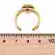 Hollow Cross 304 Stainless Steel Cuff Ring Components(SA-CBA098D-02G-B)-3