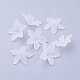 Clear Frosted Acrylic Flower Beads(X-PL594-11)-2