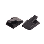 Plastic Ring Holder, Ring Display Stand, Rectangle, Black, 24x16.5x10mm(KY-WH0043-18C)