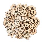 Unfinished Wooden Cutouts, Leaf, DIY Craft Supplies, PapayaWhip, 27.5~31x19~30x2.5mm, about 50pcs/bag(WD-CBACC5B-28)