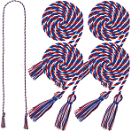 Polyester Double-end Tassels Fringed Bachelor's Gown Hanger, for Graduation Ceremony, Colorful, 1640mm(FIND-WH20041-001B)
