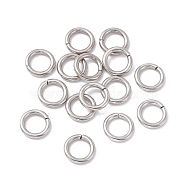 304 Stainless Steel Jump Rings, Open Jump Rings, Round, Stainless Steel Color, 12x2mm, Inner Diameter: 8mm(STAS-C040-01A-P)