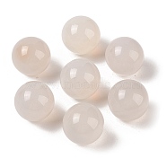 Natural White Agate No Hole Sphere Beads, Round, 16mm(G-K353-04D-18)