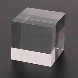 Acrylic Jewelry Display Bases, Cube, Clear, 4.5x4.5x4.5cm(ODIS-WH0025-31B)