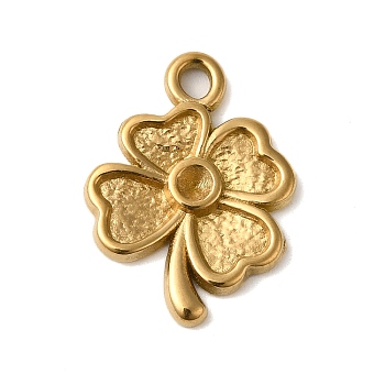 Ion Plating(IP) 304 Stainless Steel Pendant Rhinestone Settings, Flower, Real 18K Gold Plated, Fit for 1.3mm Rhinestone,19x14x2mm, Hole: 1.8mm