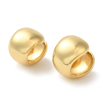 Rack Plating Brass Cuff Earrings, Cadmium Free & Lead Free, Long-Lasting Plated, Real 18K Gold Plated, 19x20mm