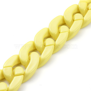 Handmade Opaque Acrylic Curb Chains(AJEW-JB00564-10)-2