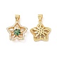 Brass Micro Pave Cubic Zirconia Pendants(ZIRC-I063-42G)-3