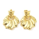 Brass Dangle Stud Earrings(EJEW-C066-15G)-1