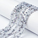 Chapelets de perles en verre galvanoplastique(EGLA-A034-J8mm-F05)-1