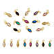 16Pcs 8 Colors Real 18K Gold Plated Brass Micro Pave Cubic Zirconia Charms(ZIRC-DC0001-07)-1
