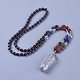 Natural Garnet & Natural Mixed Stone Pendant Necklace(NJEW-I109-D03)-1