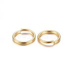 304 Stainless Steel Open Jump Rings, Round, Ion Plating(IP), Real 18K Gold Plated, 20 Gauge, 4.5x0.8mm, Inner Diameter: 3mm(STAS-O098-01G-12B)