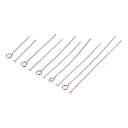 304 Stainless Steel Head Pins & Eye Pins, Stainless Steel Color, 6.8x5.2x1.1cm, 100pcs/box(STAS-CJ0006-02)