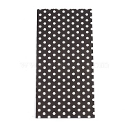 Kraft Paper Bags, No Handles, Storage Bags, White Polka Dot Pattern, Wedding Party Birthday Gift Bag, Black, 17.8x9x6.2cm(CARB-I001-07J)