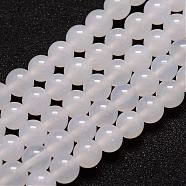 Natural Agate Bead Strands, Round, 8mm, Hole: 1mm, about 45pcs/strand, 14 inch(G-G880-03-8mm)