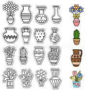 Custom PVC Plastic Clear Stamps, for DIY Scrapbooking, Photo Album Decorative, Cards Making, Stamp Sheets, Film Frame, Vase, 160x110x3mm(DIY-WH0439-0265)