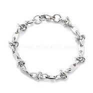 304 Stainless Steel Link Chain Bracelet for Men Women, Stainless Steel Color, 7-7/8 inch(20cm)(BJEW-Z011-21P)