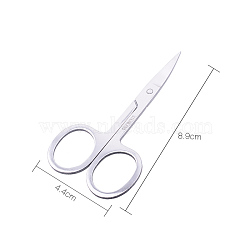 Stainless Steel Eyelash Thinning Shears, Eyebrow Trimmer Scissor, Shaping Eyebrow Grooming Cosmetic Tool, Stainless Steel Color, 8.9x4.4x2cm(X-MRMJ-R052-17)