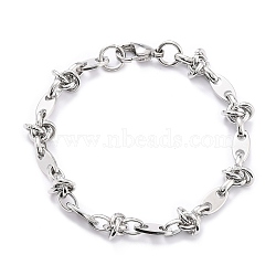 Non-Tarnish 304 Stainless Steel Link Chain Bracelet for Men Women, Stainless Steel Color, 7-7/8 inch(20cm)(BJEW-Z011-21P)