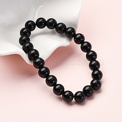 Natural Rainbow Obsidian Stretch Bracelets, Round, 2 inch(50mm)(BJEW-F315-8mm)