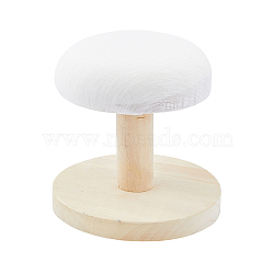 Wooden Ironing Mat, Sponge with Cotton Round Stool, Portable Small Chest Ironing Board Table Top, WhiteSmoke, 173x170mm(AJEW-WH0518-14)