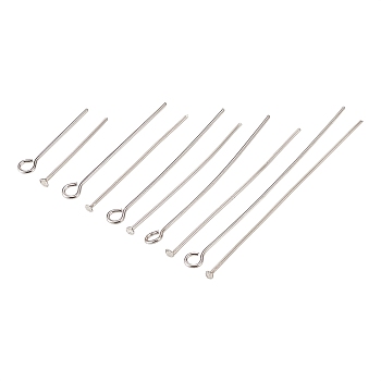 304 Stainless Steel Head Pins & Eye Pins, Stainless Steel Color, 6.8x5.2x1.1cm, 100pcs/box
