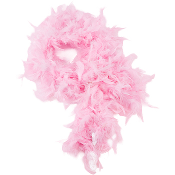 1Pc Turkey Feather Strip, for Party Decoration Accessories, Deep Pink, 5-1/2 inch(140mm)