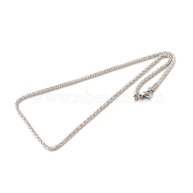 304 Stainless Steel Popcorn Chain Necklaces(NJEW-J032-22P)-2