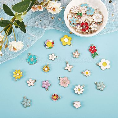 80Pcs 40 Style Alloy Enamel Pendants(ENAM-SZ0003-03)-3