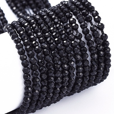 2mm Black Rondelle Glass Beads