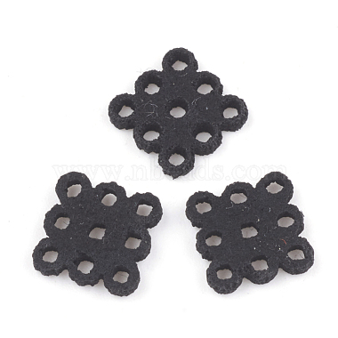 10mm Black Square Imitation Leather Beads