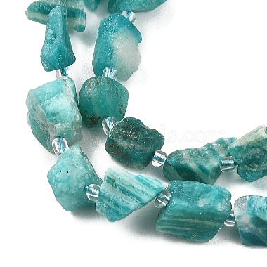 Raw Rough Natural Amazonite Beads Strands(G-D101-A07)-4