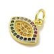 Brass Micro Pave Cubic Zirconia Charms(KK-M283-15B-02)-2