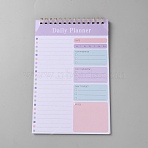 Paper Daily Planner, Office & School Supplies, Rectangle, Lilac, 205x130x10.5mm(AJEW-WH20121-32C)