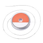 1 Roll 7-Ply Tiger Tail Wire, Nylon-coated Stainless Steel, Round, Silver, 0.45mm, about 164.04 Feet(50m)/Set(TWIR-TADJ0001-01A)