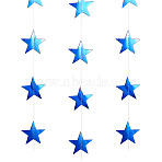 Paper Star Shape Flags, Hanging Banner, for Party Festival Home Decorations, Blue, 4000mm(FEPA-TAC0001-002)