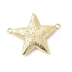 Brass Connector Charms, Star Charms, Cadmium Free & Lead Free, Rack Plating, Long-Lasting Plated, Real 18K Gold Plated, 29.5x37.5x5.5mm, Hole: 2mm(KK-Z137-13G)