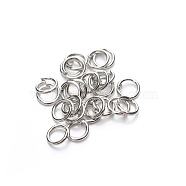 Metal Open Jump Rings, Platinum, 4x0.5mm(FS-WG47662-60)