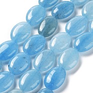 Natural Quartz Beads Strands, Dyed, Flat Oval, 17.5~18x12.5~13x6mm, Hole: 1.2mm, about 22pcs/strand, 15.55''(39.5cm)(G-L164-A-22)