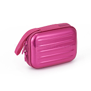 Tinplate Zipper Bag, Portable Coin Purse, for Business Card, Draw-bar box Shape, Hot Pink, 70x100mm(CON-G005-A01)