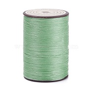 Flat Waxed Polyester Thread String, Micro Macrame Cord, for Leather Sewing Stitching, Medium Aquamarine, 0.8~0.9x0.3mm, about 109.36 Yards(100m)/Roll(YC-D004-01-031)