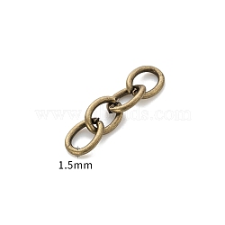 Iron Cable Chains, Unwelded, for Keychain, Antique Bronze, 27mm(CH-WH0001-03AB)