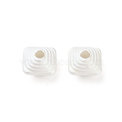 Matte Alloy Beads, Bicone, Matte Silver Color, 8x8x3mm, Hole: 1.5mm(PALLOY-R145-01MS)