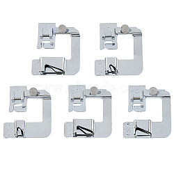 HOBBIESAY 5Pcs 5 Styles Alloy Domestic Sewing Machine Presser Foot, Premium Sewing Products, Accuracy Sewing Accessories & Supplies, Platinum, 49x44x1~12.5mm, 1pc/style(FIND-HY0003-14)