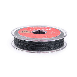 2-Ply Round Waxed Cotton Thread Cords, Import From Japan, Dark Slate Gray, 0.5mm, about 21.87 Yards(20m)/Roll(YC-T004-01A-05)